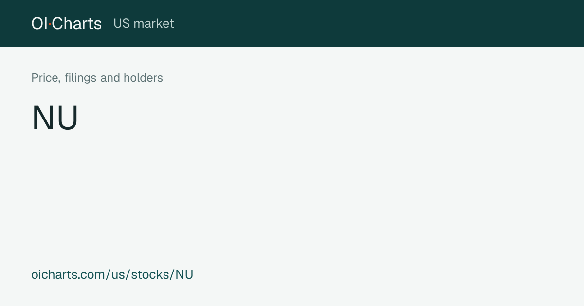 Nu Holdings Ltd. (NU) stock price | OI Charts